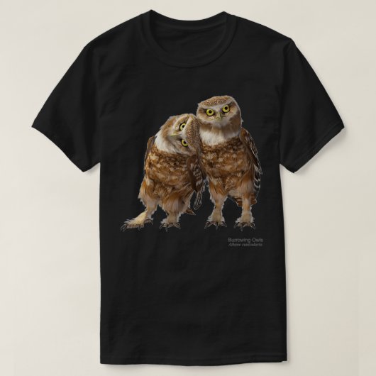 Tiefbauende Eulen T-Shirt (Design vorne)