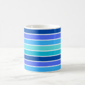 Tiefblau Gestreift Kaffeetasse (Mittel)