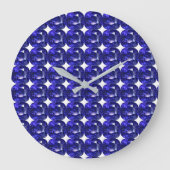 Tiefblau Große Wanduhr (Vorderseite)