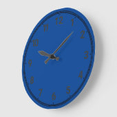 Tiefblau Große Wanduhr (Winkel)