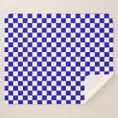 Tiefblau kariert sherpadecke (Vorderseite (Horizontal))