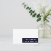 Tiefblau | Modernes minimales Farbblockdesign Visitenkarte (Stehend Vorderseite)