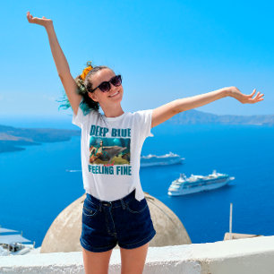 Tiefblau und fühle mich großartig Meerjungfrau und Tri-Blend Shirt