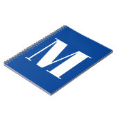 Tiefblaue Anfangsbuchstaben-Monogramm Moderne Ästh Notizblock (Linke Seite)