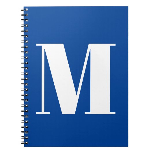 Tiefblaue Anfangsbuchstaben-Monogramm Moderne Ästh Notizblock (Vorderseite)