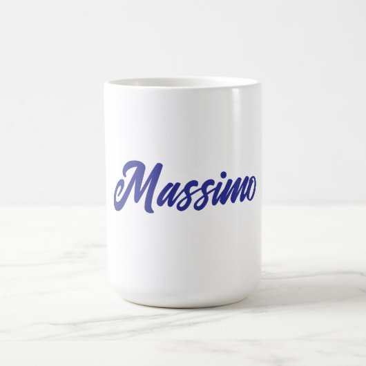 Tiefblaue Farbe Schlichte Moderne Eigene Name Kall Kaffeetasse (Mittel)