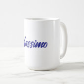 Tiefblaue Farbe Schlichte Moderne Eigene Name Kall Kaffeetasse (VorderseiteRechts)