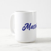 Tiefblaue Farbe Schlichte Moderne Eigene Name Kall Kaffeetasse (Vorderseite Links)