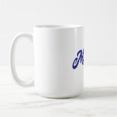 Tiefblaue Farbe Schlichte Moderne Eigene Name Kall Kaffeetasse (Links)