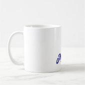 Tiefblaue Farbe schlichte moderne eigene Namens-Ca Kaffeetasse (Links)