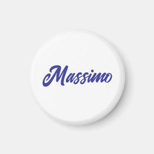 Tiefblaue Farbe schlichte moderne eigene Namens-Ca Magnet