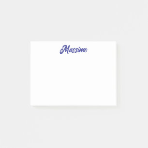 Tiefblaue Farbe schlichte moderne eigene Namens-Ca Post-it Klebezettel