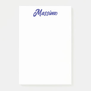 Tiefblaue Farbe schlichte moderne eigene Namenssch Post-it Klebezettel