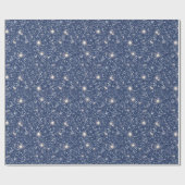 Tiefblaue Glitzer-Geburtstag Geschenkpapier (Flach)