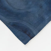 Tiefblaue goldene Adern Abstract Fleecedecke (Ecke)