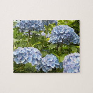 Tiefblaue Hortensien Puzzle