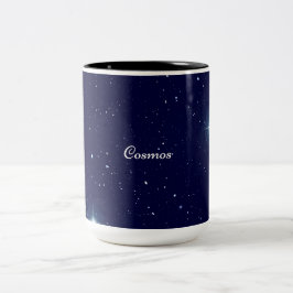 Tiefblaue Kosmische Sternenhimmel-Tasse Zweifarbige Tasse
