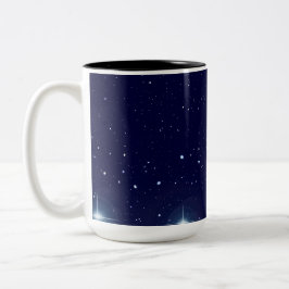 Tiefblaue Kosmische Sternenhimmel-Tasse Zweifarbige Tasse