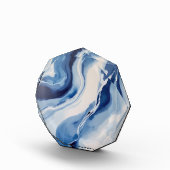 Tiefblaue Marmorierung Fotoblock (Rechts)