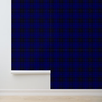 Tiefblaue Meeres-Tartan-Karo Tapete