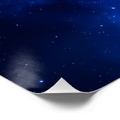 Tiefblaue Nebelgalaxie Poster (Ecke)