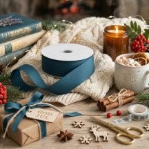 Tiefblaue nordische Winter-Geschenkverpackungsband