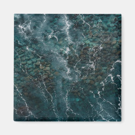 Tiefblaue Ozeantextur Magnet
