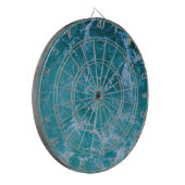 Tiefblaue Ozeanwellen Dartscheibe (Vorderseite Links)