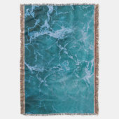 Tiefblaue Ozeanwellen Decke (Vorderseite Vertikal)