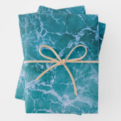 Tiefblaue Ozeanwellen Geschenkpapier Set (Beispiel)