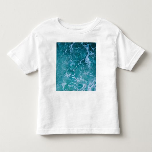 Tiefblaue Ozeanwellen Kleinkind T-shirt (Vorderseite)