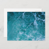 Tiefblaue Ozeanwellen Postkarte (Vorne/Hinten)