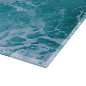 Tiefblaue Ozeanwellen Schneidebrett (Ecke)