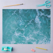 Tiefblaue Ozeanwellen Seidenpapier (Basteln)