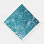 Tiefblaue Ozeanwellen Serviette (Ecke)