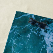 Tiefblaue Ozeanwellen Strandtuch (Beispiel)