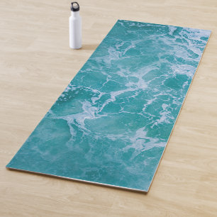 Tiefblaue Ozeanwellen Yogamatte