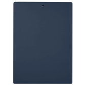 Tiefblaue Retro-Vintage-Muster Klemmbrett (Rückseite)