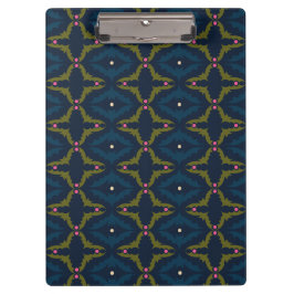 Tiefblaue Retro-Vintage-Muster Klemmbrett