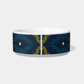 Tiefblaue Retro-Vintage-Muster  Napf (Rückseite)