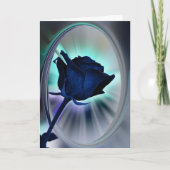 Tiefblaue Rose Karte (Vorderseite)