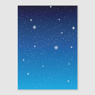 Tiefblaue Sternennacht Himmel Magnetkarte