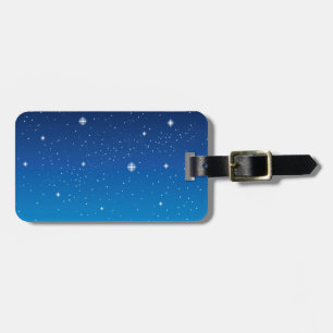 Tiefblaue sternklare Nacht Gepäckanhänger