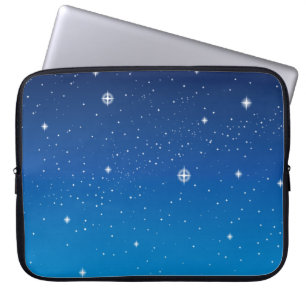 Tiefblaue sternklare Nacht Laptopschutzhülle