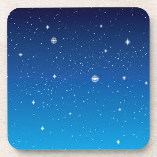 Tiefblaue sternklare Nacht Untersetzer