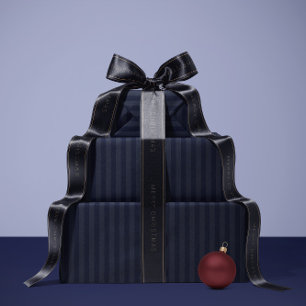 Tiefblaue Streifen-Geschenkpapier Geschenkpapier