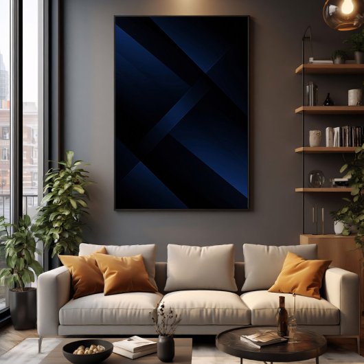 Tiefblaue Tiefe Leinwanddruck