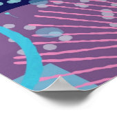 Tiefblaue Träume Abstrakte Kunst Poster (Ecke)