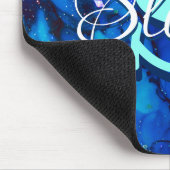 Tiefblaue Unterwasser-Alkoholtink Mousepad (Ecke)