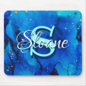 Tiefblaue Unterwasser-Alkoholtink Mousepad (Vorne)